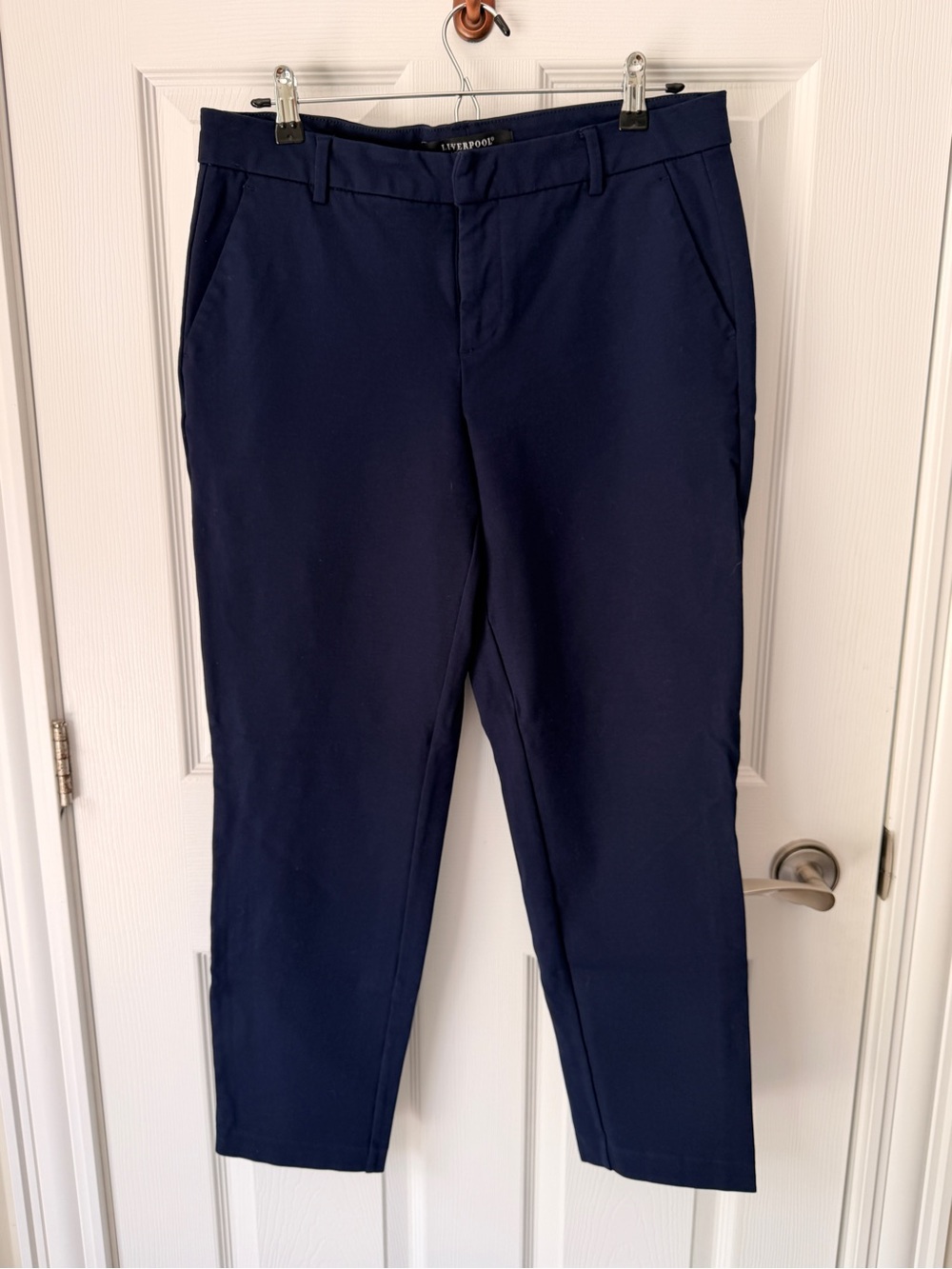 Liverpool Navy Straight-Fit Dress Pants
